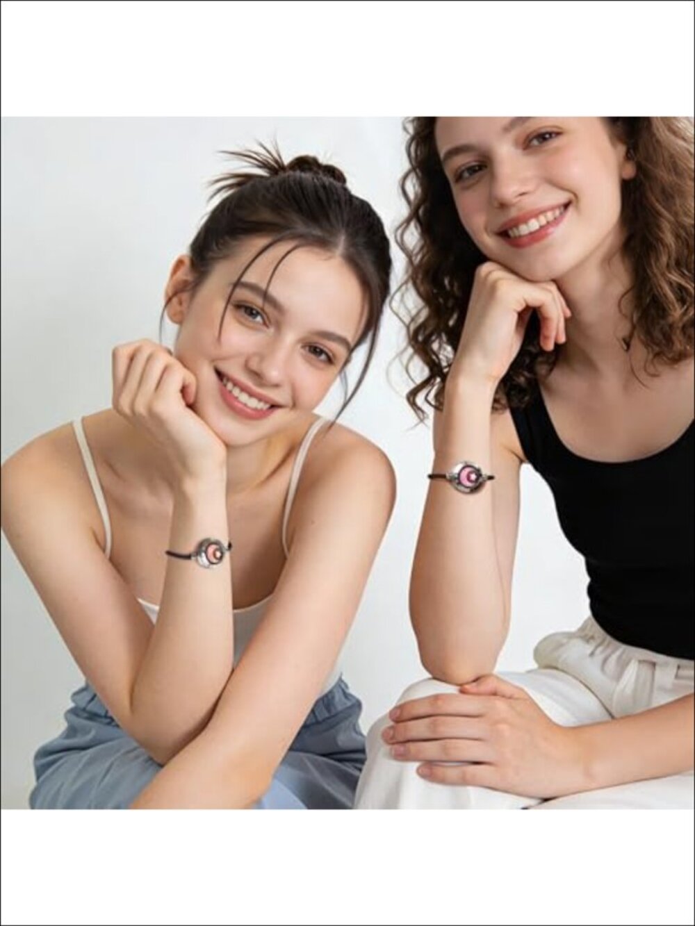 Smart Long Distance Touch Bracelet Set Couples Adjustable Rope - Picture 5 of 5